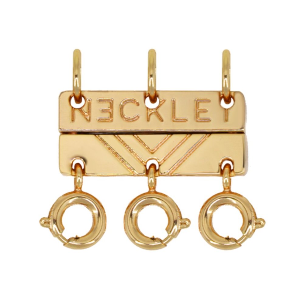 NECKLET | Triple Layering Jewelry Clasp Gold